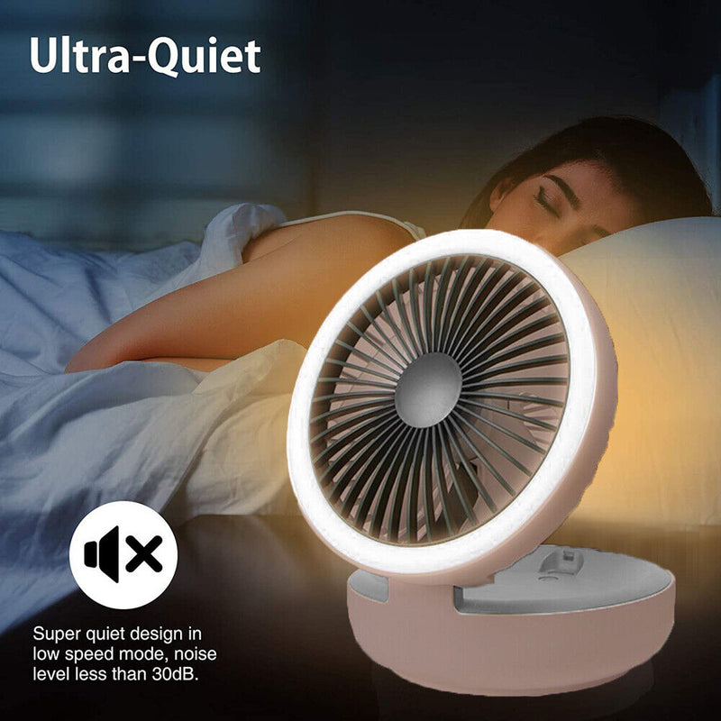 Rechargeable Mini Portable Fan USB LED Night Light With Stand. GsmartBD Best Online Shop