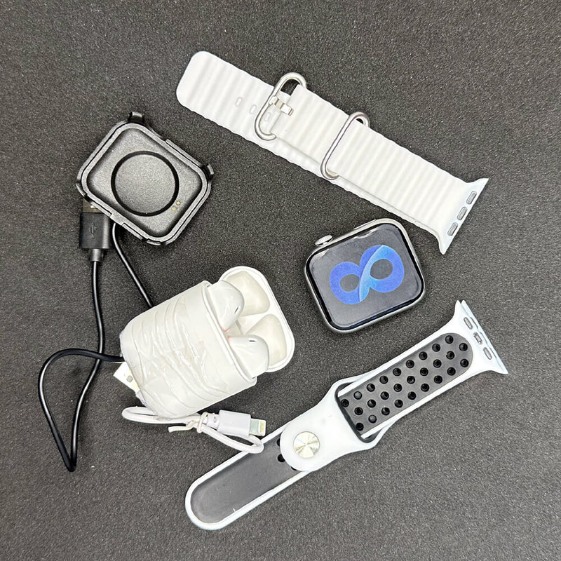 TK800 Pro Max Smart Watch 2 Straps With Earbuds Full Touch Fitness Tracker Combo Airpods and Smartwatch Series 8 Ultra. GsmartBD Best Online Shop