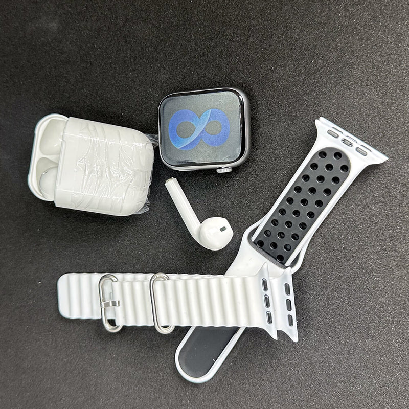 TK800 Pro Max Smart Watch 2 Straps With Earbuds Full Touch Fitness Tracker Combo Airpods and Smartwatch Series 8 Ultra. GsmartBD Best Online Shop