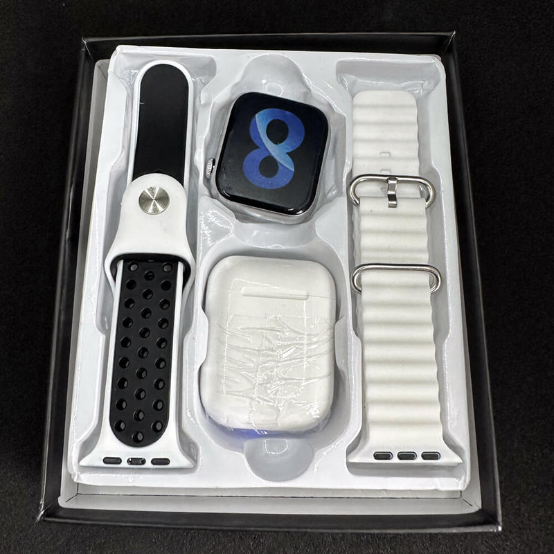 TK800 Pro Max Smart Watch 2 Straps With Earbuds Full Touch Fitness Tracker Combo Airpods and Smartwatch Series 8 Ultra. GsmartBD Best Online Shop