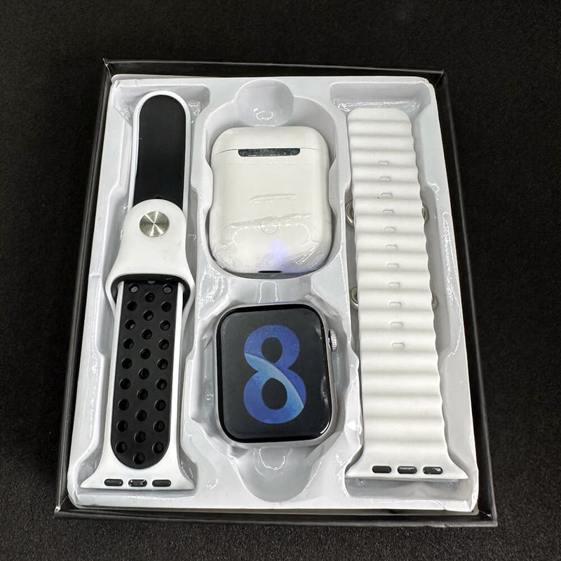 TK800 Pro Max Smart Watch 2 Straps With Earbuds Full Touch Fitness Tracker Combo Airpods and Smartwatch Series 8 Ultra. GsmartBD Best Online Shop