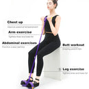 4 Tube Resistance Bands Sit-Up Pull Rope Reducer Sport Workout Fitness Equipment