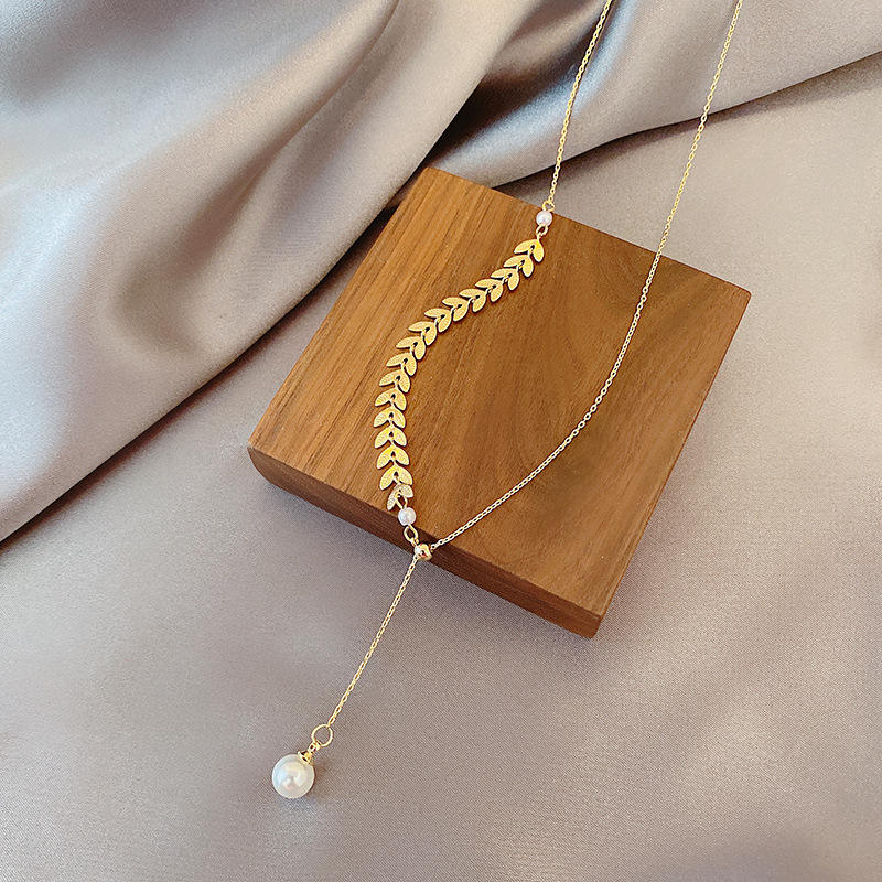 Trendy Gold Plated Necklace Earrings Bracelet Jewelry Set