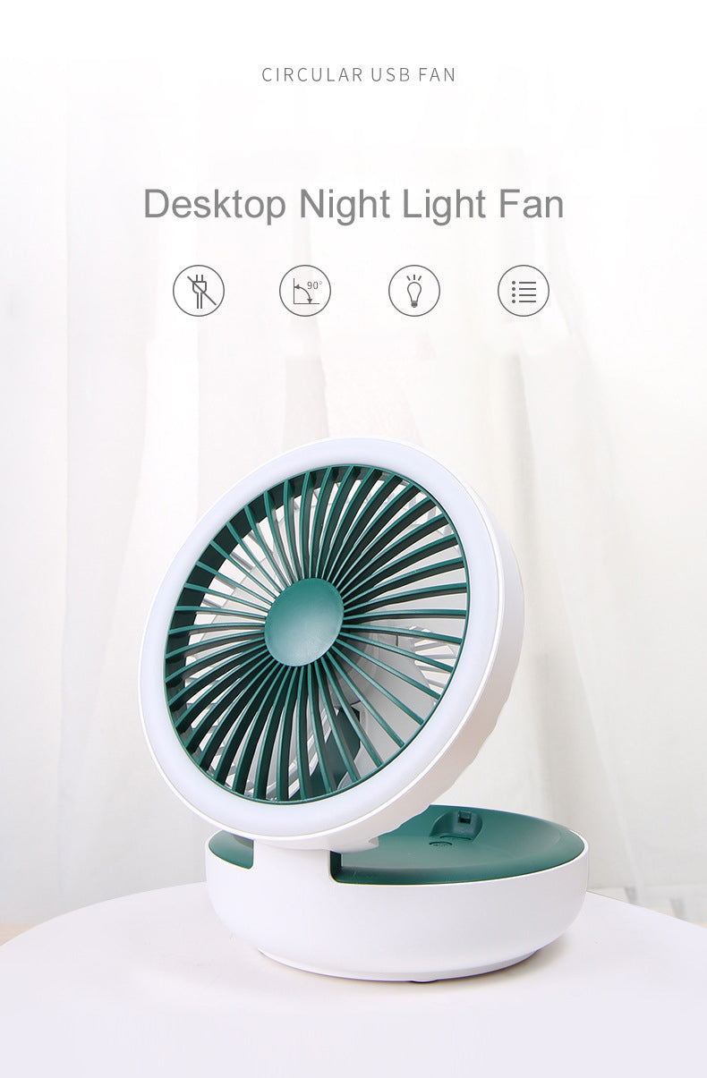 Rechargeable Mini Portable Fan USB LED Night Light With Stand. GsmartBD Best Online Shop