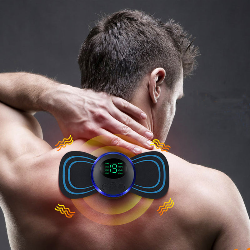 Mini Electric EMS Portable Neck Massager Relaxation Cervical Body Massage Stick Patch