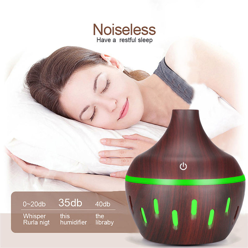 USB Air Humidifier Aroma Diffuser Mist Wood Grain Oil Aromatherapy 7 LED Light. GsmartBD Best Online Shop