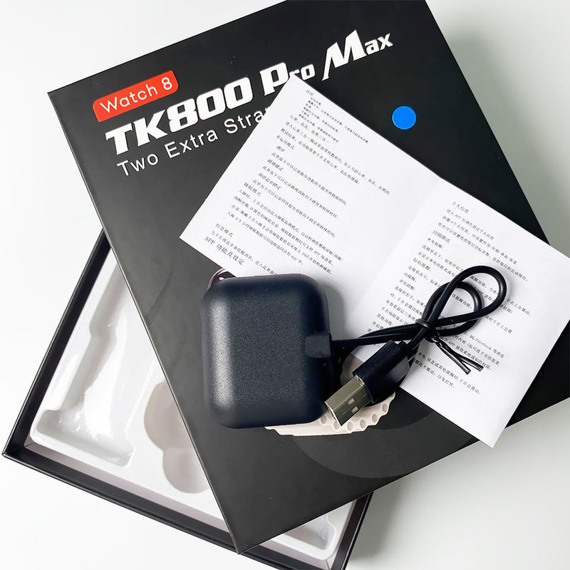 TK800 Pro Max Smart Watch 2 Straps With Earbuds Full Touch Fitness Tracker Combo Airpods and Smartwatch Series 8 Ultra. GsmartBD Best Online Shop