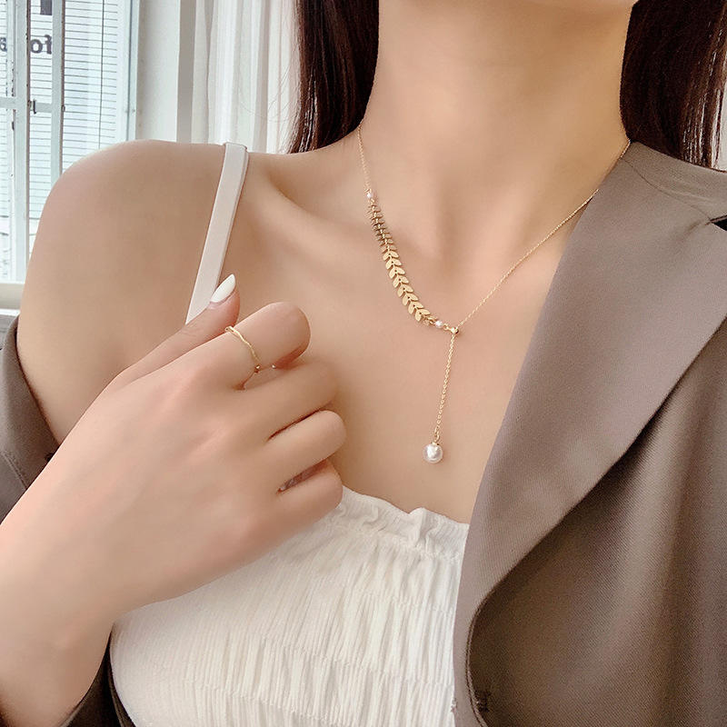 Trendy Gold Plated Necklace Earrings Bracelet Jewelry Set