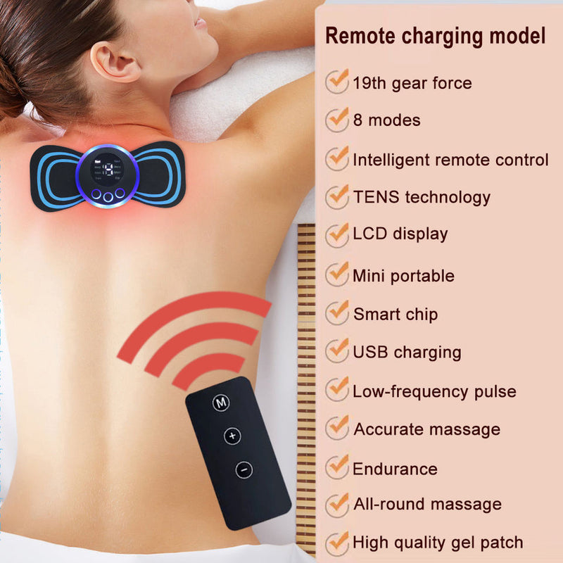 Mini Electric EMS Portable Neck Massager Relaxation Cervical Body Massage Stick Patch