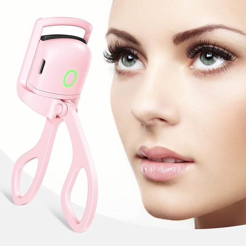USB Electric Quick Heated Eyelash Heating Curling Clip Long Lasting Portable Eyelash Curler Tools