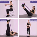 4 Tube Resistance Bands Sit-Up Pull Rope Reducer Sport Workout Fitness Equipment