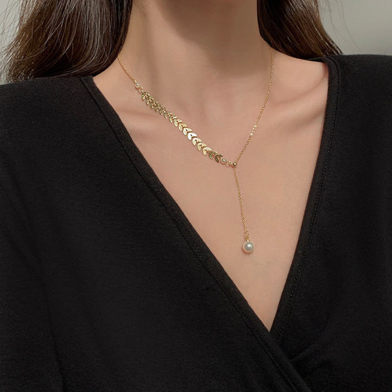 Trendy Gold Plated Necklace Earrings Bracelet Jewelry Set