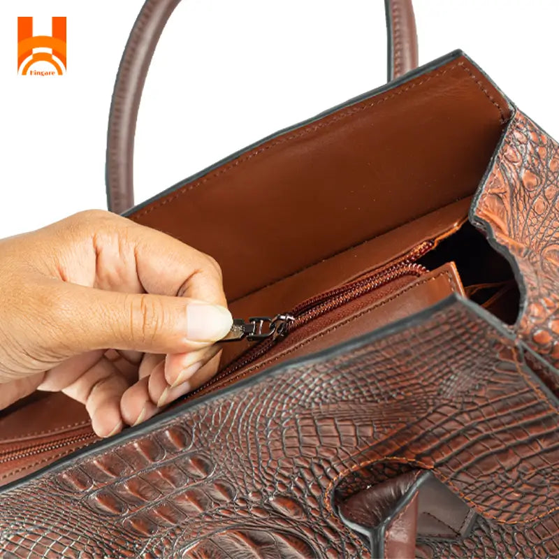 Hingare Crocodile Pattern Genuine Leather Luxury Women Handbags Bag