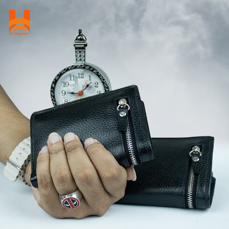 Hingare Supper Quality Leather Hi-Full Medium Wallet 100% Genuine Leather Wallet