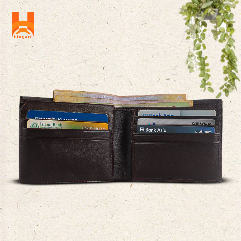 Pull Up Hingare Brand Wallet New causal 100% Genuine Leather Medium Wallet