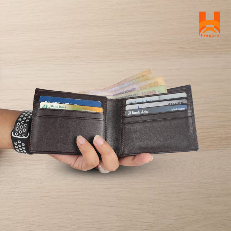 Pull Up Hingare Brand Wallet New causal 100% Genuine Leather Medium Wallet