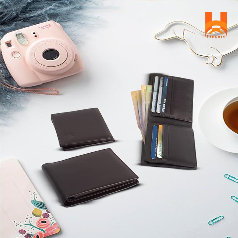 Pull Up Hingare Brand Wallet New causal 100% Genuine Leather Medium Wallet