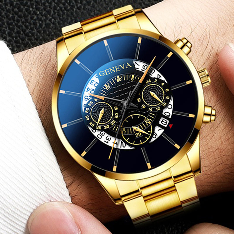 GENEVA Men's Fashion Stainless Steel Quartz Watches. GsmartBD Best Online Shop