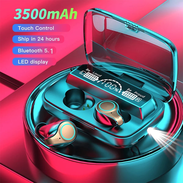 Best Earbuds for Music & Calling - M18 Tws Wireless Earphone With 3500mAh Power Bank. Gsmartbd Best Online Shop