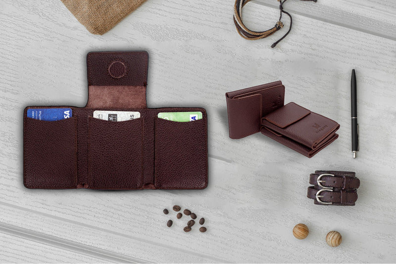 Hingare Genuine Leather Special Quality Small Folding Wallet Or Card Holder